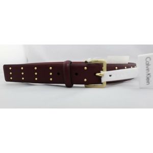 Calvin Klein Medium Belt Studded Faux Leather